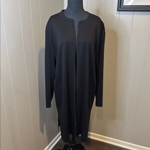 B1 Exclusively Misook XL Black Dolman Sleeve Cardigan Jacket Padded Shoulder